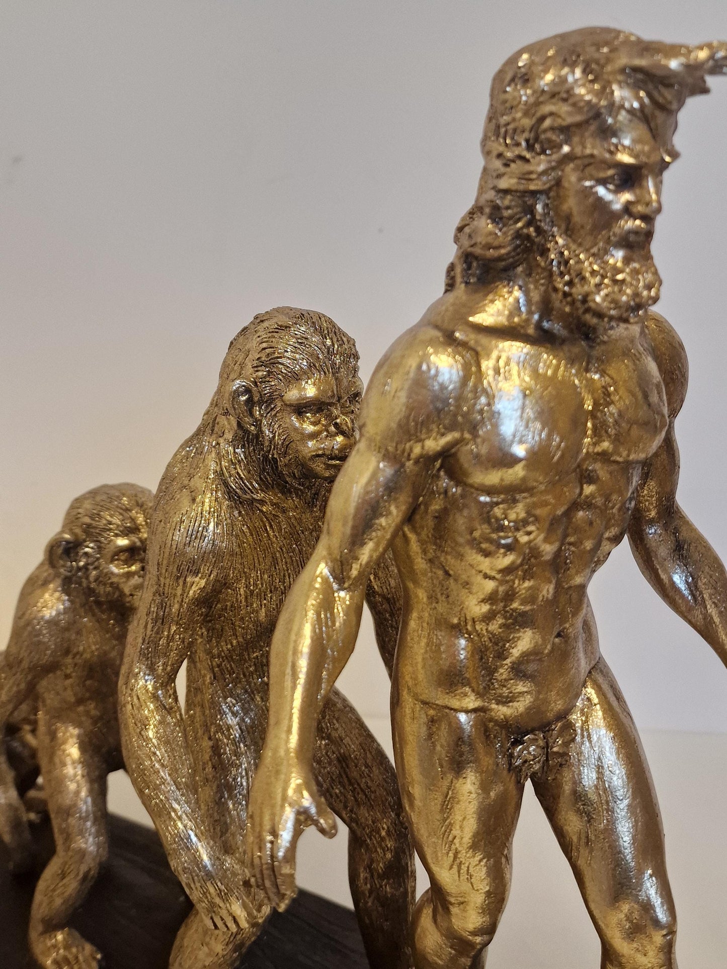 XXL Evolution of Man Statue, Large Figure (55 x 43 cm)