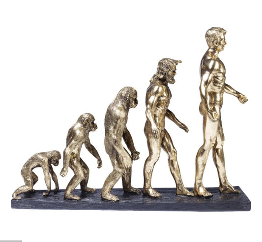 XXL Evolution of Man Statue, Large Figure (55 x 43 cm)