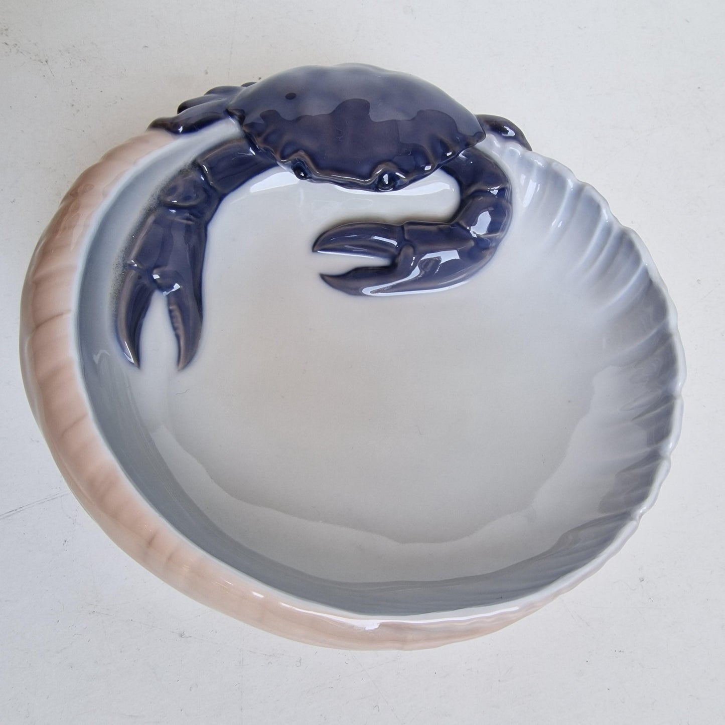 Bing Grondahl Danish Porcelain Crab Bowl, Royal Copenhagen Antique