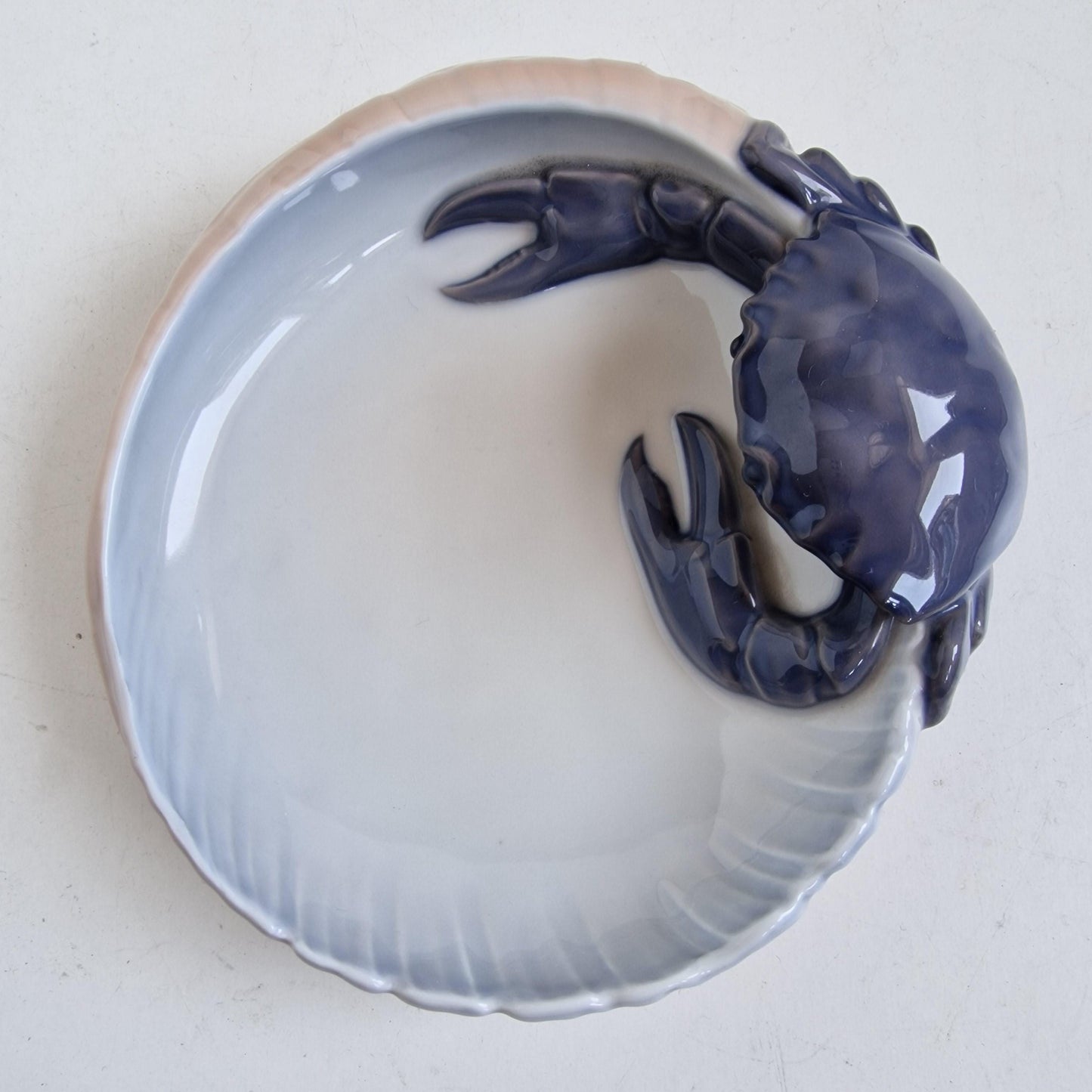 Bing Grondahl Danish Porcelain Crab Bowl, Royal Copenhagen Antique