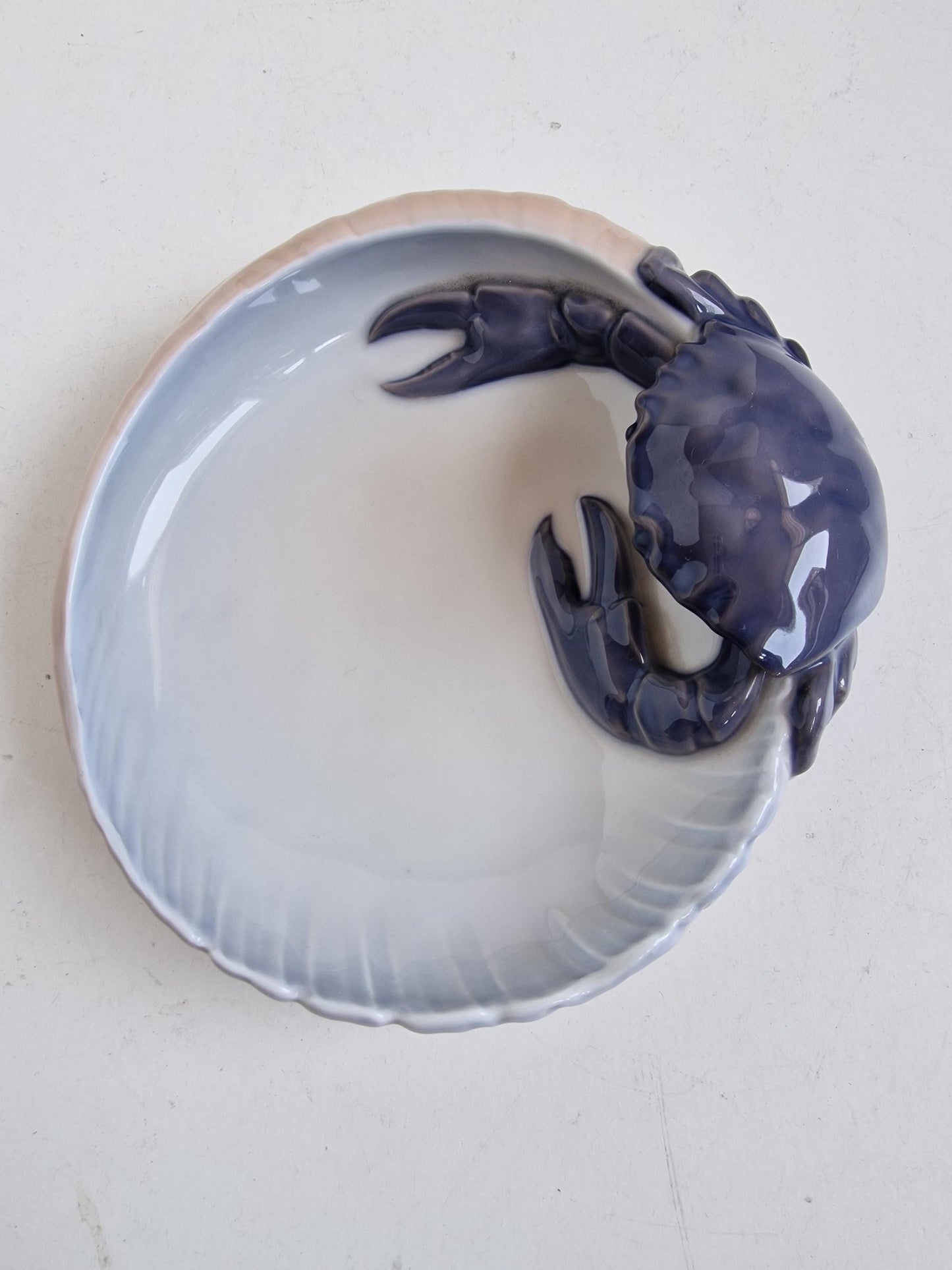 Bing Grondahl Danish Porcelain Crab Bowl, Royal Copenhagen Antique