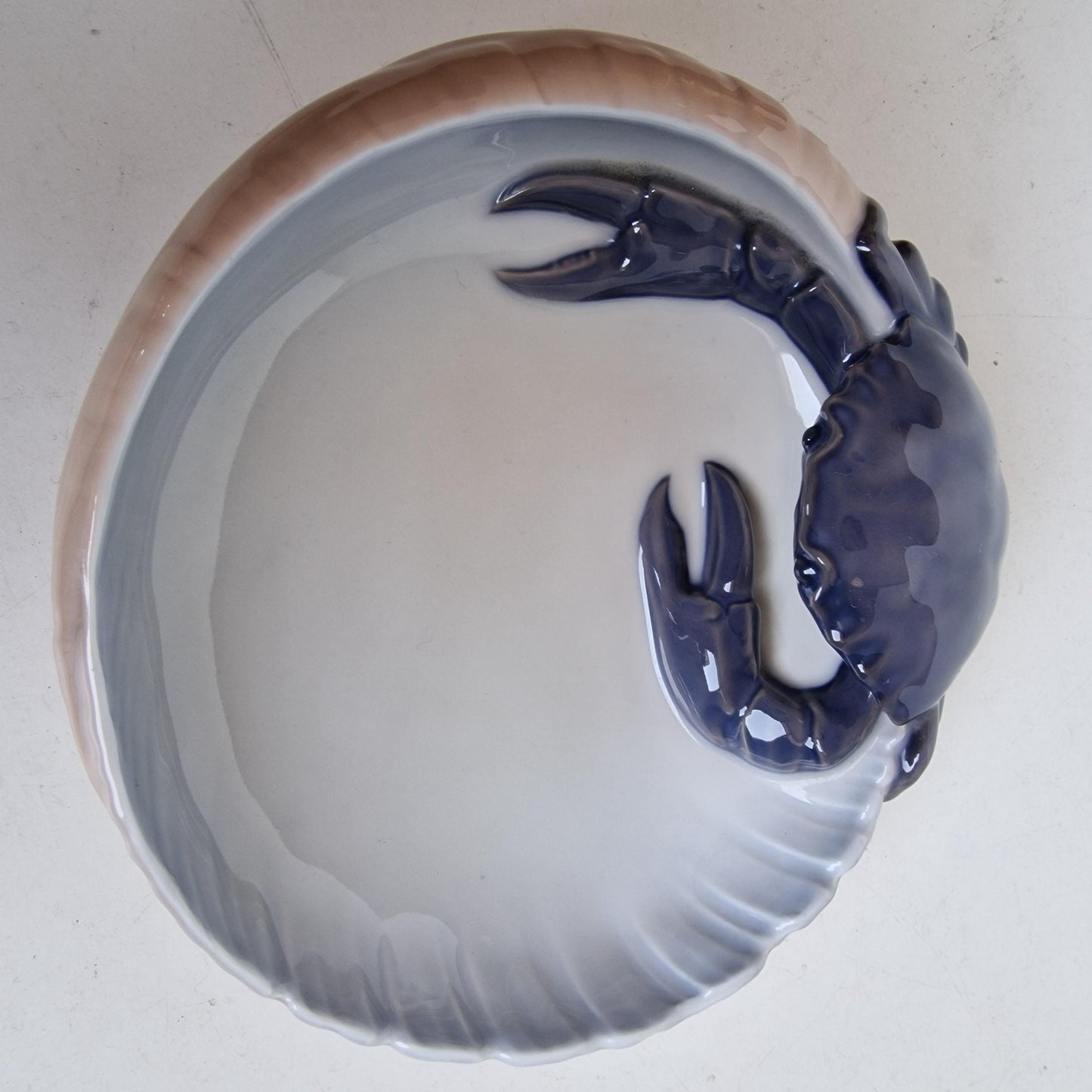 Bing Grondahl Danish Porcelain Crab Bowl, Royal Copenhagen Antique