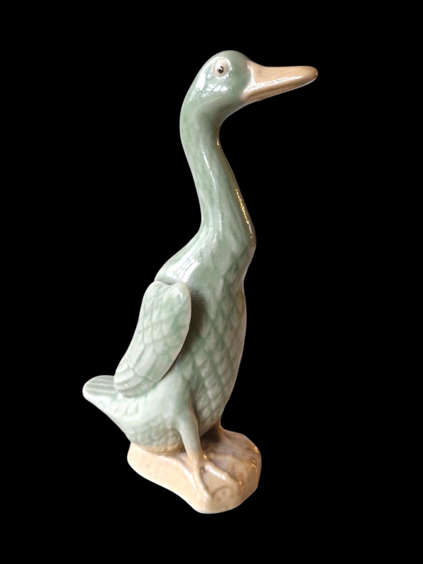 celadon duck Large  chinese marked vintage collectable figurine
