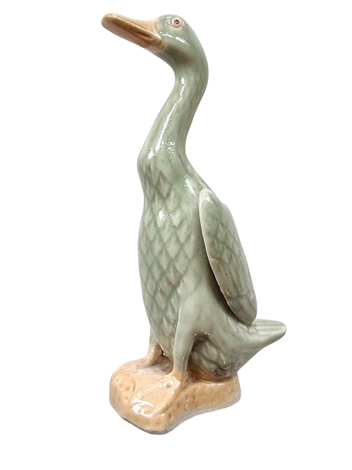 celadon duck Large  chinese marked vintage collectable figurine