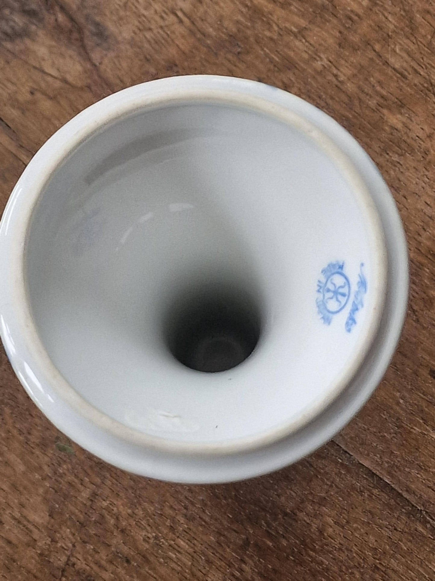 noritake japanese porcelain butterfly vase cobalt blue