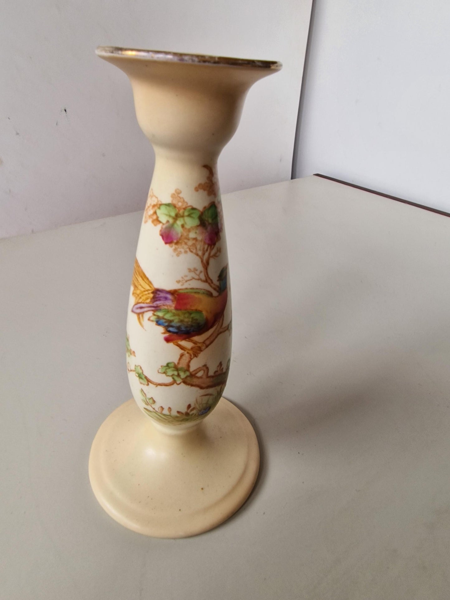 Crown Ducal 'Bird of Paradise' Vase, Vibrant Colors