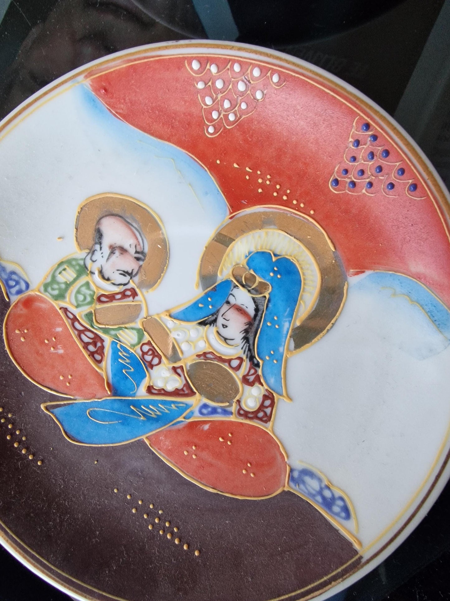 Antique Japanese Eggshell Porcelain Tea Set, Geisha Lithophane, Dragon Teapot