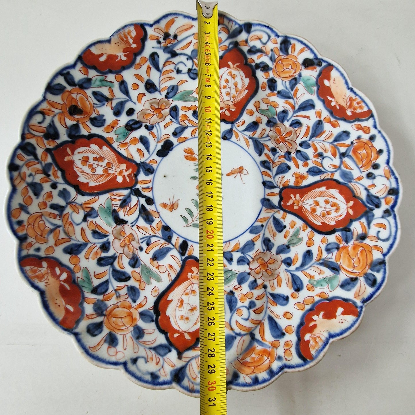 Antique Chinese Porcelain Plate Set, Floral Imari, 19th Century