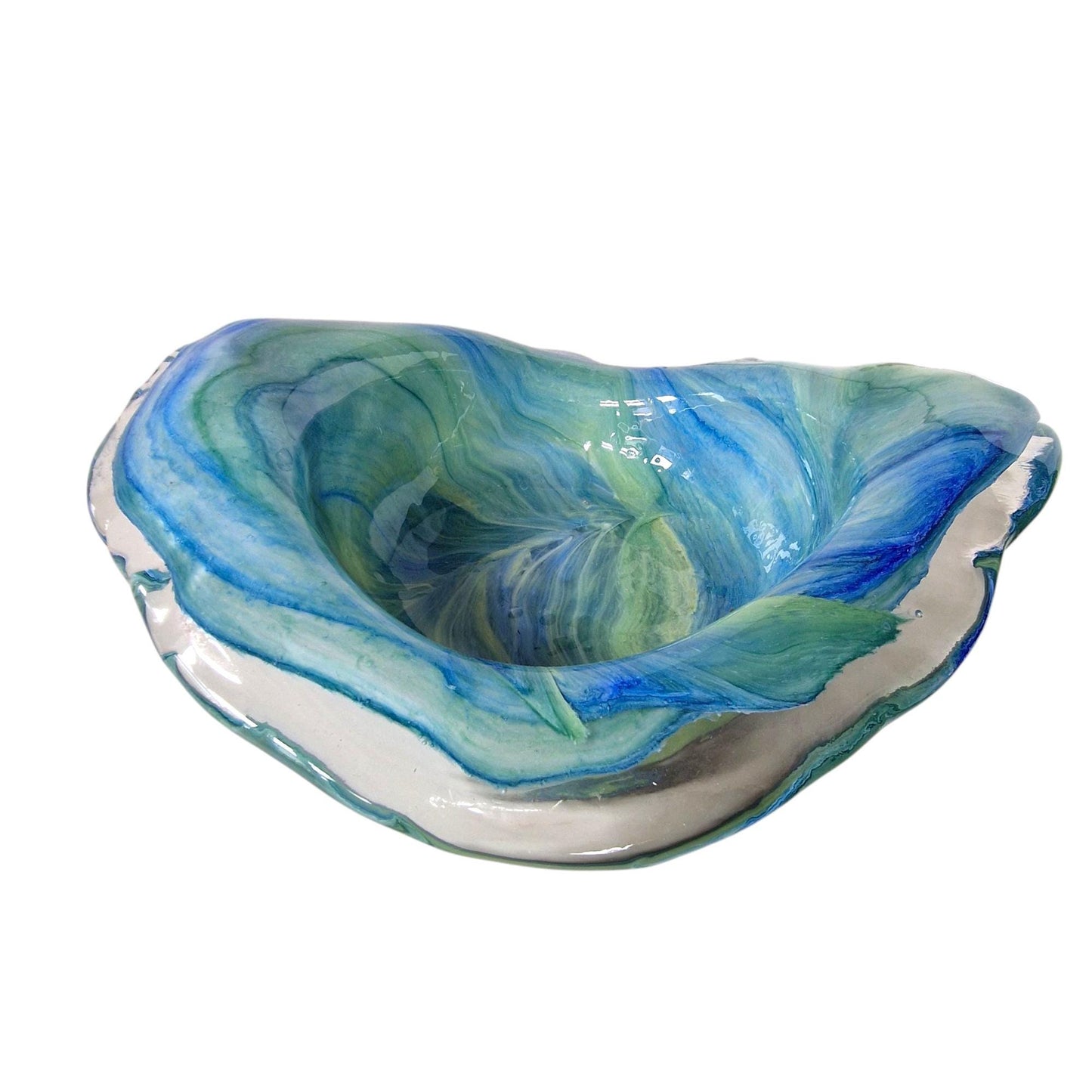 Bowl object  german glass art by peter kaspar, 25 cm,
