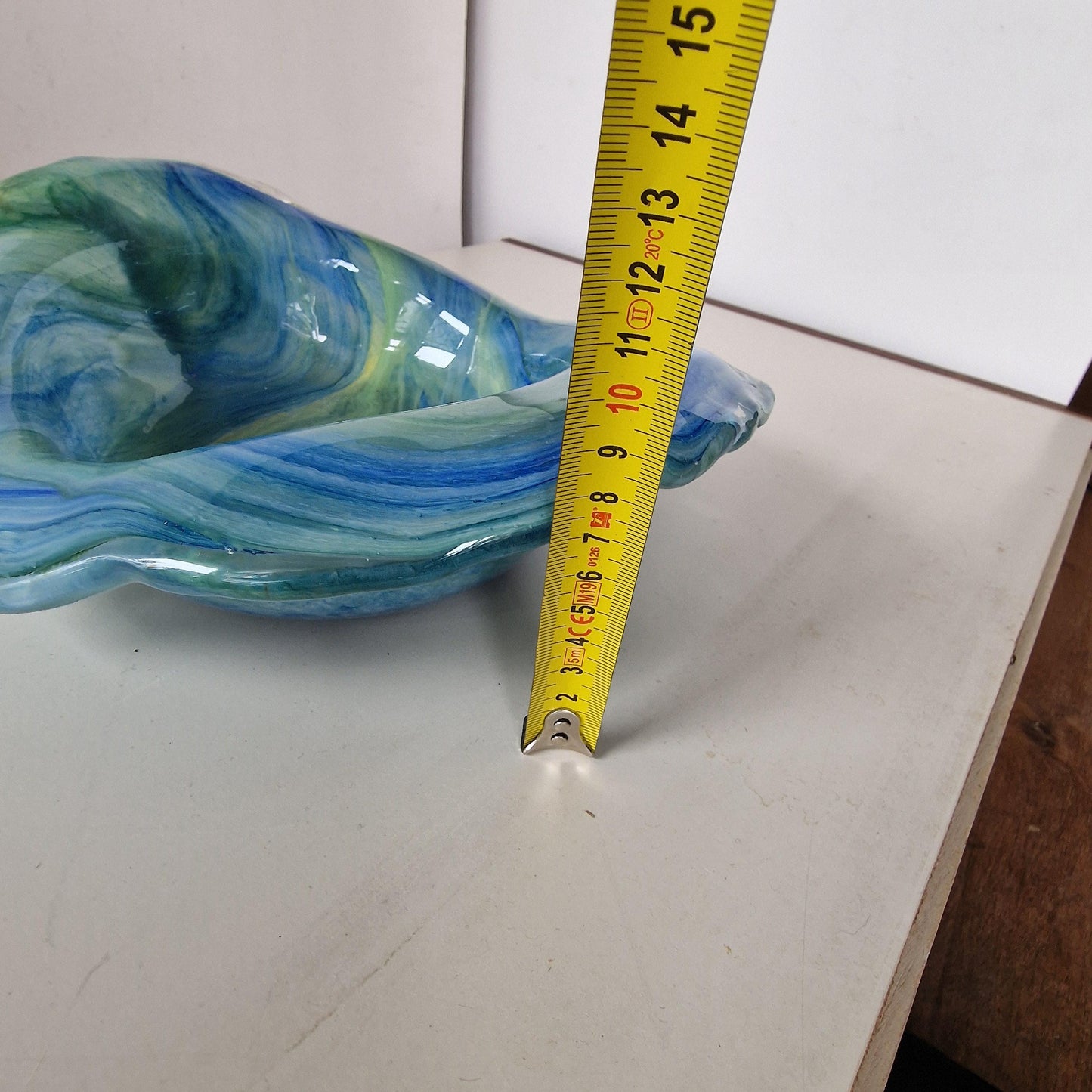 Bowl object  german glass art by peter kaspar, 25 cm,