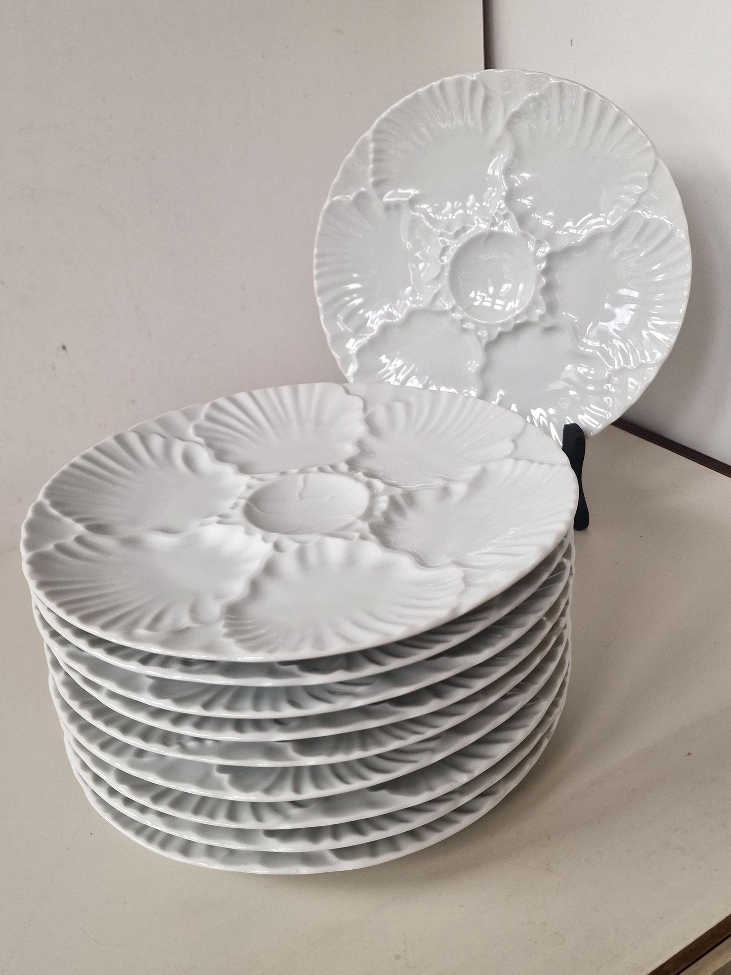 Bayreuth Bavaria Porcelain Oyster Plates – Set of 10