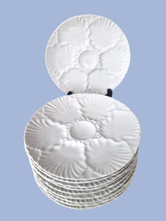 Bayreuth Bavaria Porcelain Oyster Plates – Set of 10