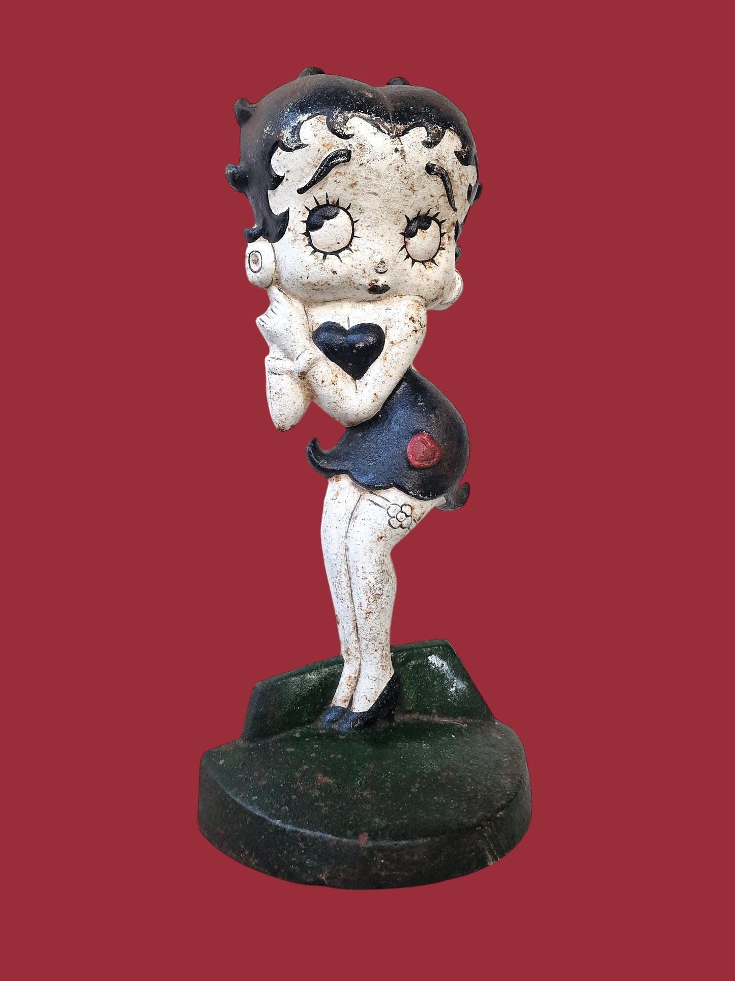 Vintage Betty Boop XL Iron Figurine, Painted Statue