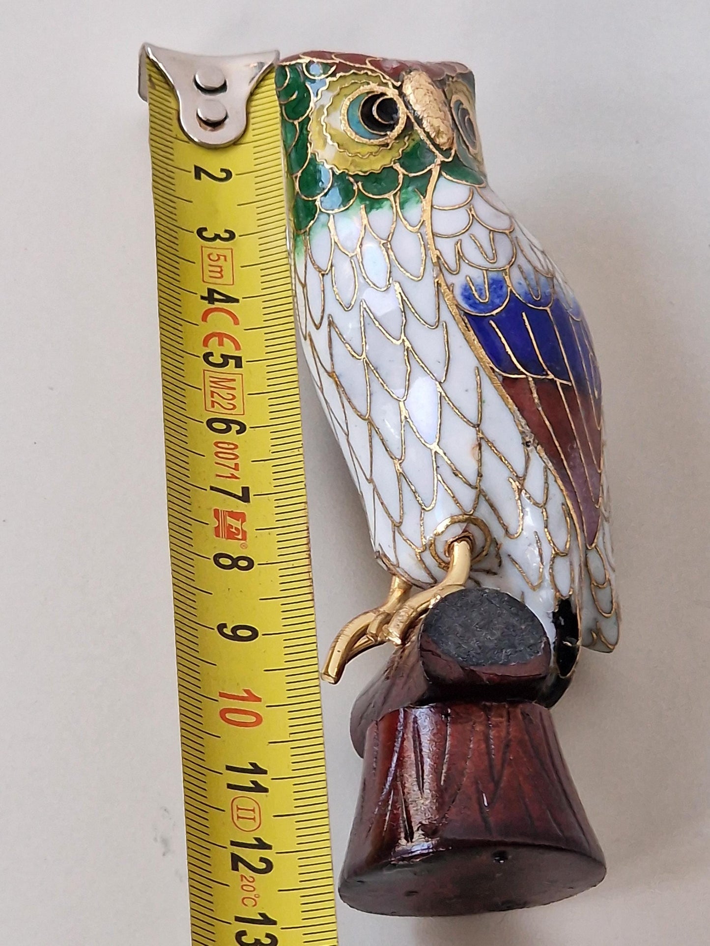 vintage cloisonne ibis owl crane enamel bird china / japan meiji