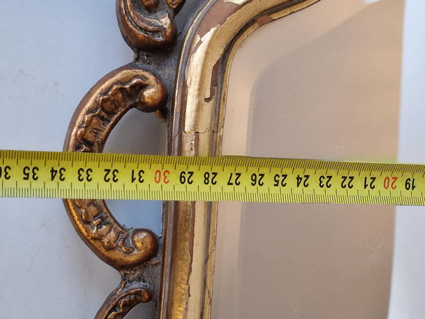 Art Nouveau Gold Gilt Antique Mirror, ca 1900-1920