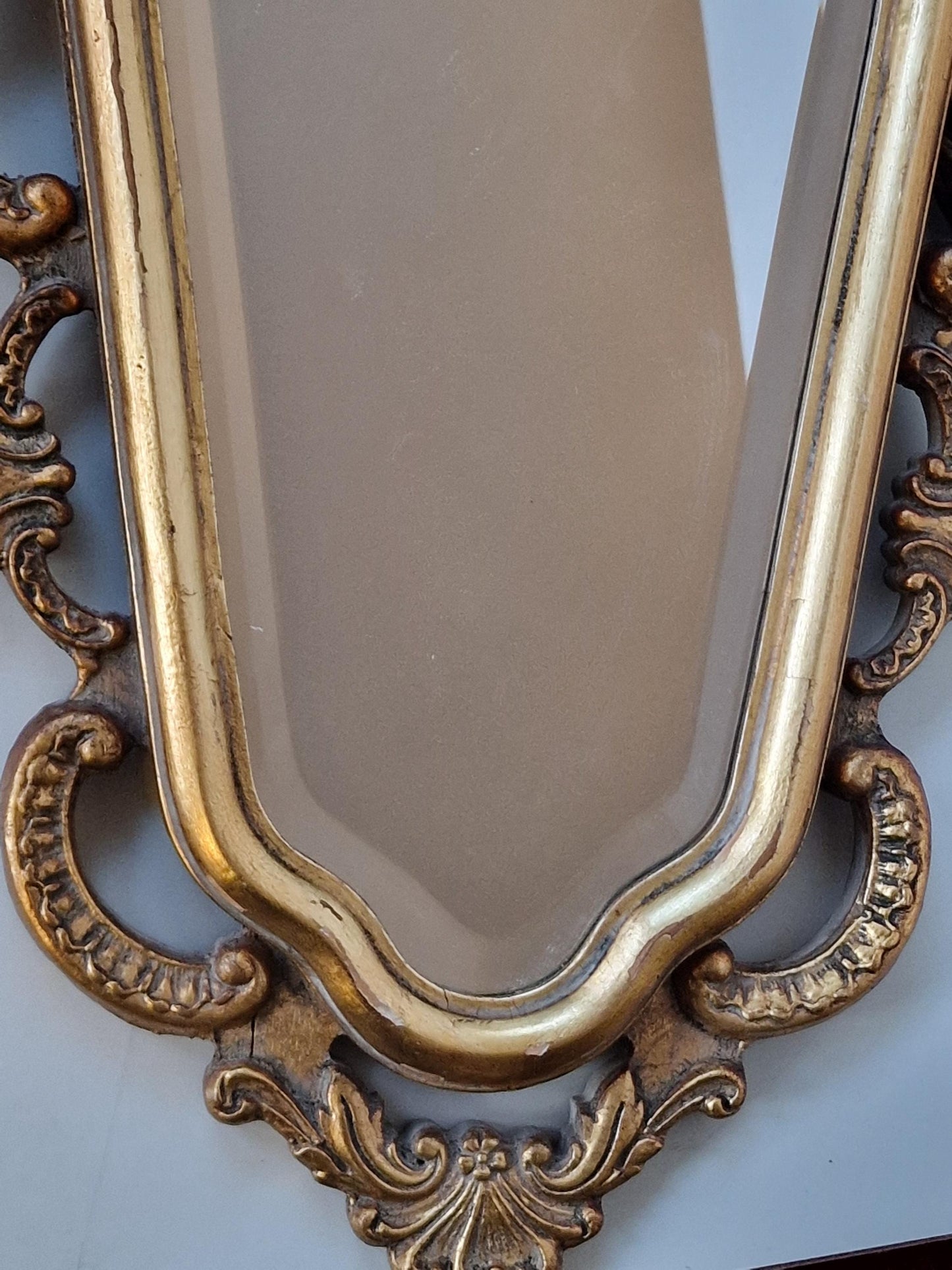 Art Nouveau Gold Gilt Antique Mirror, ca 1900-1920
