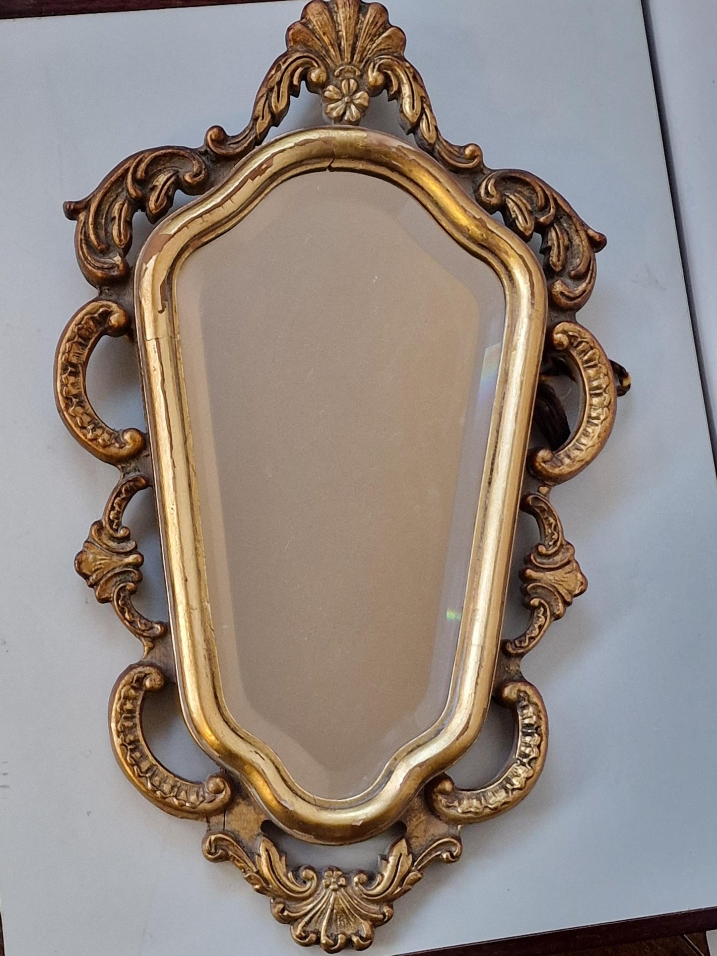 Art Nouveau Gold Gilt Antique Mirror, ca 1900-1920