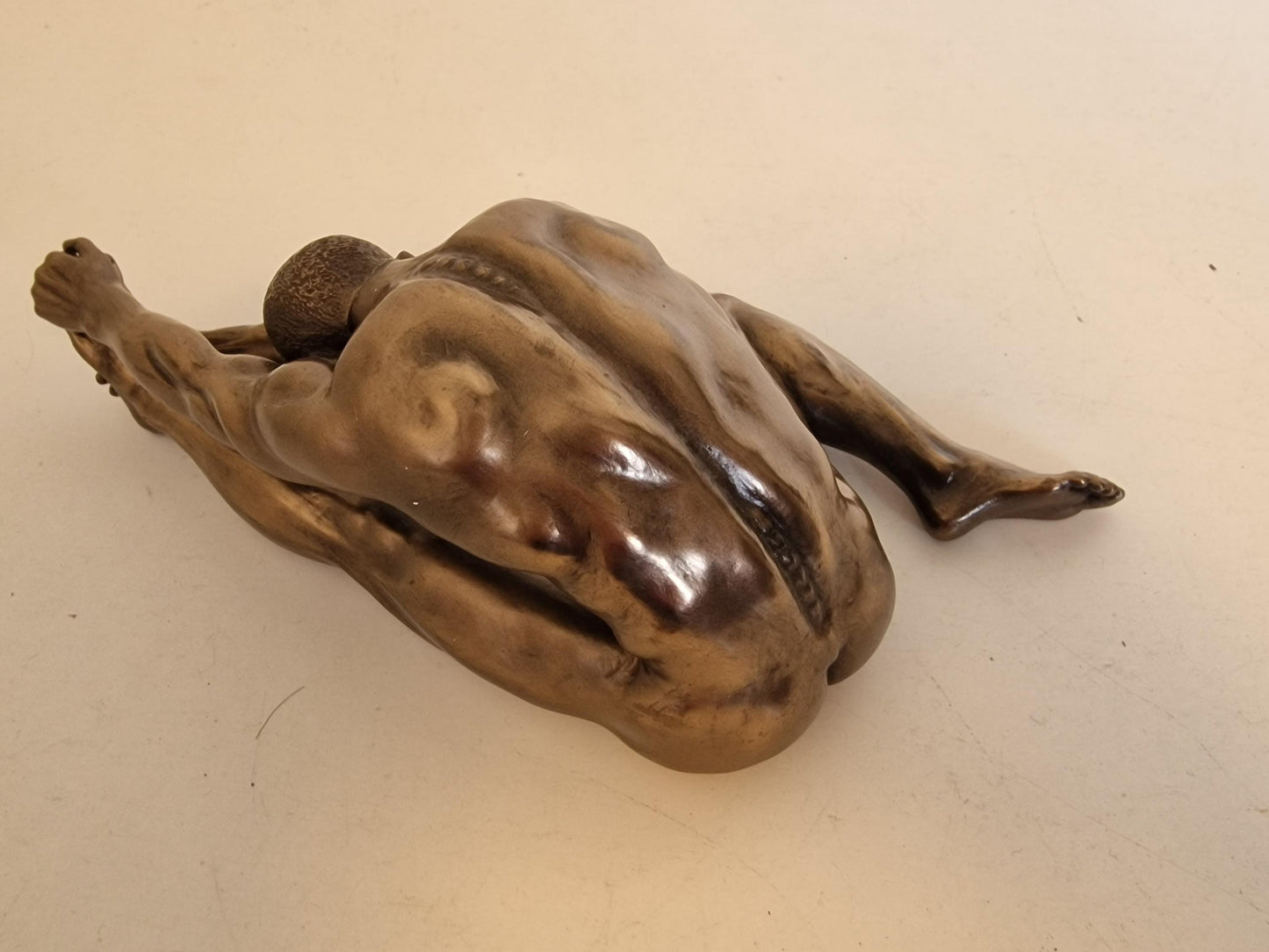Veronese Bronzed Resin Nude Male Sculpture - Body Talk Art Object