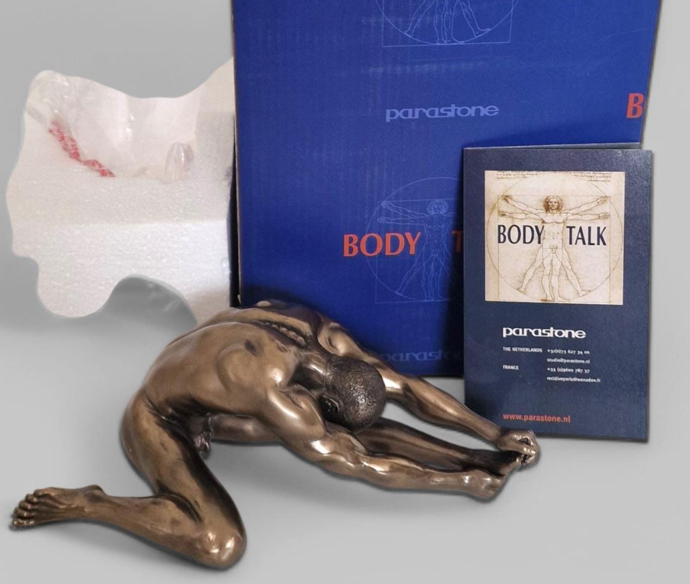 Veronese Bronzed Resin Nude Male Sculpture - Body Talk Art Object