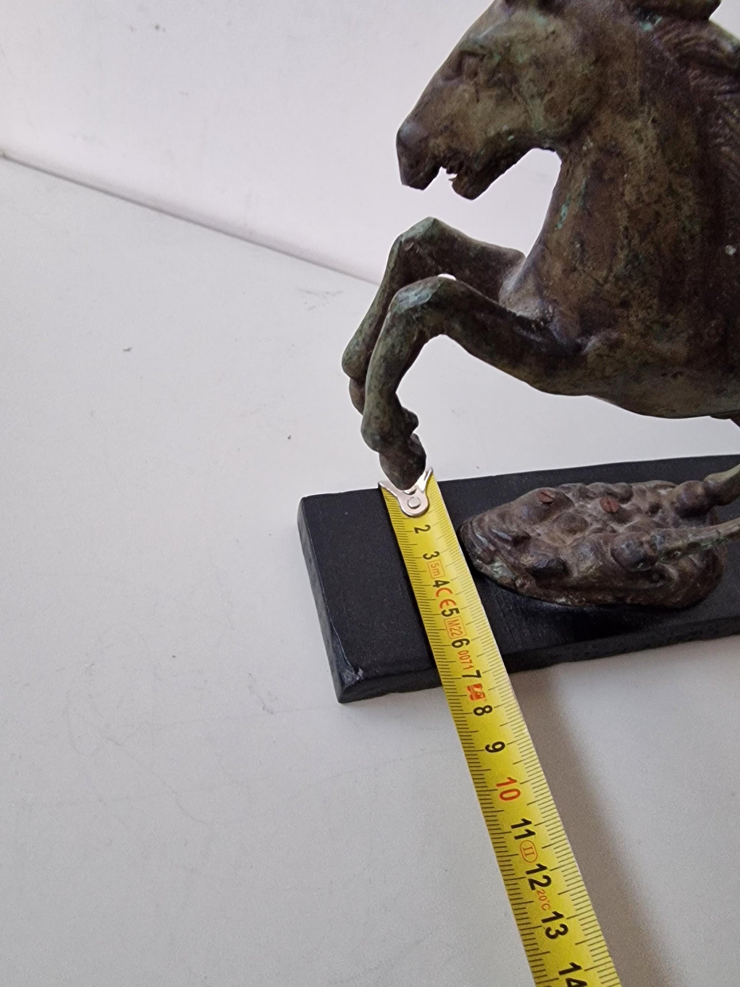 Bronze horse figure ca 7.1 x 2.8 inch, bronzed bronze figurine statue