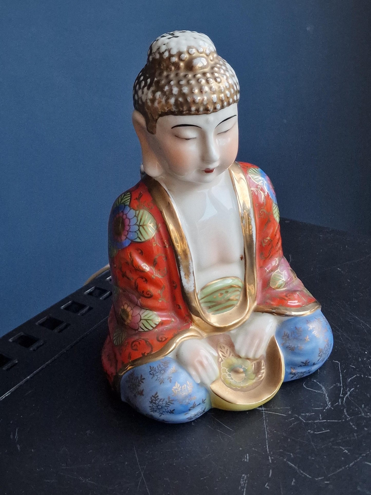 Antique Buddha Incense Lamp, 1930s Perfume Diffuser, Deity Decor