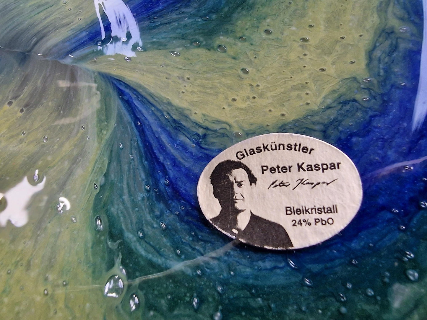 peter kaspar, vaas. german glass art vase