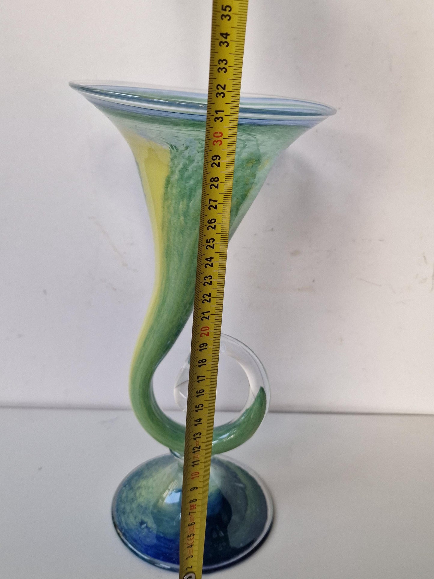 cornu copia. Hoorn des overvloeds,  german glass art vase by peter kaspar vase