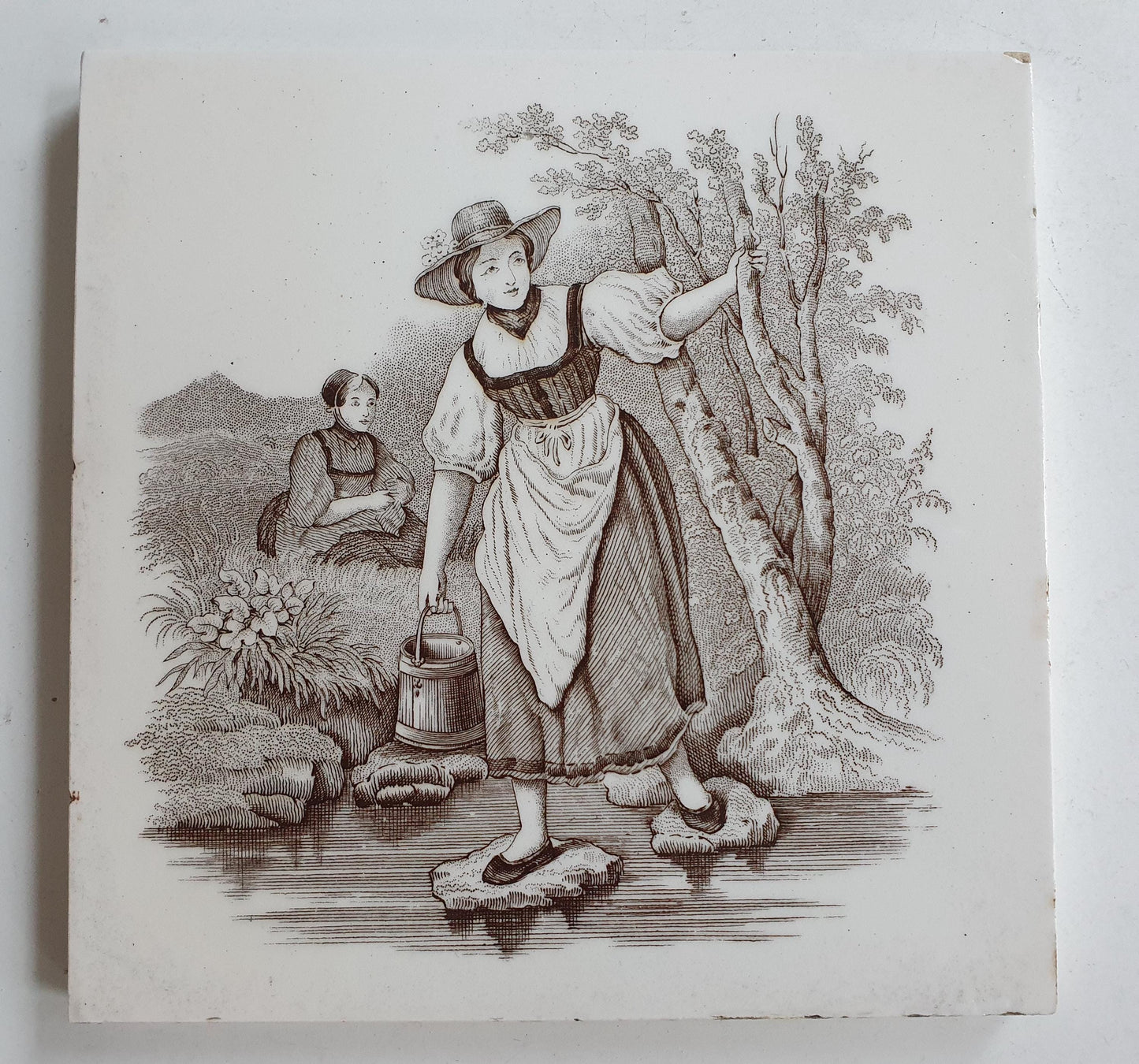 Minton tile    Pastoral serie  date from c. 1880