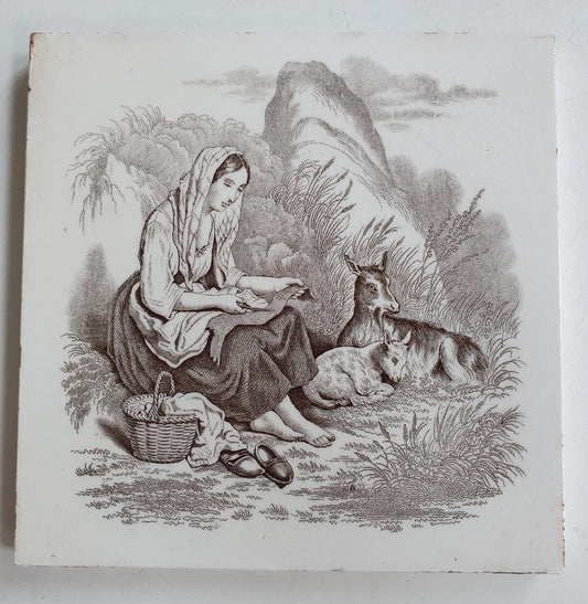 Minton tile    Pastoral serie  date from c. 1880