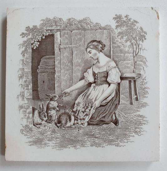Minton tile    Pastoral serie  date from c. 1880