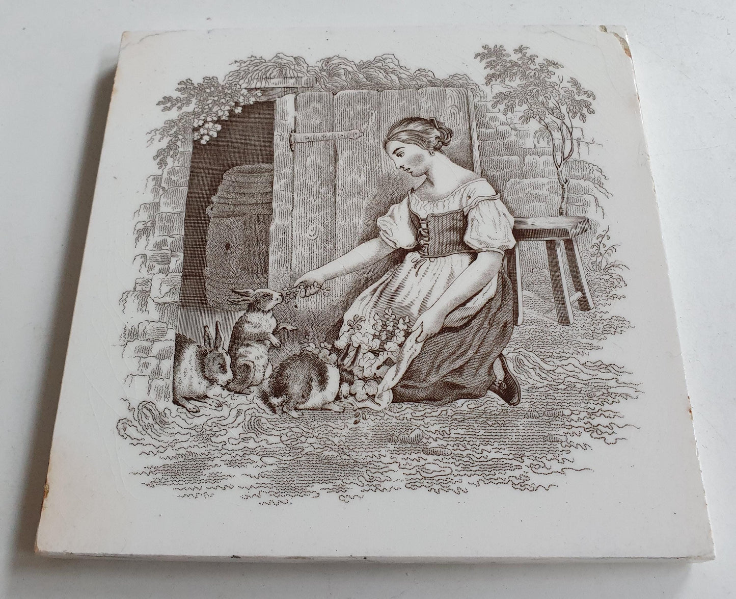 Minton tile    Pastoral serie  date from c. 1880