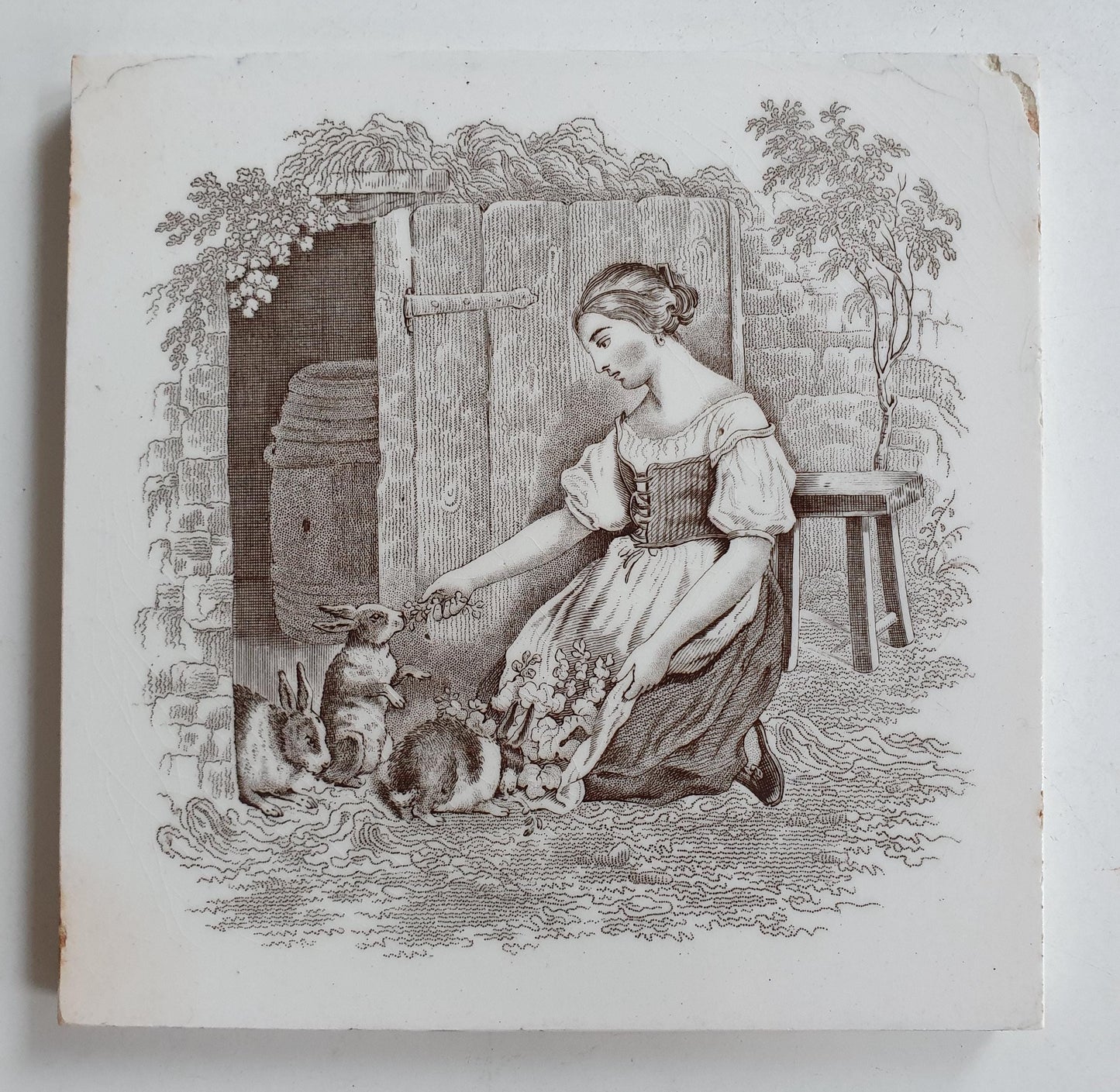 Minton tile    Pastoral serie  date from c. 1880