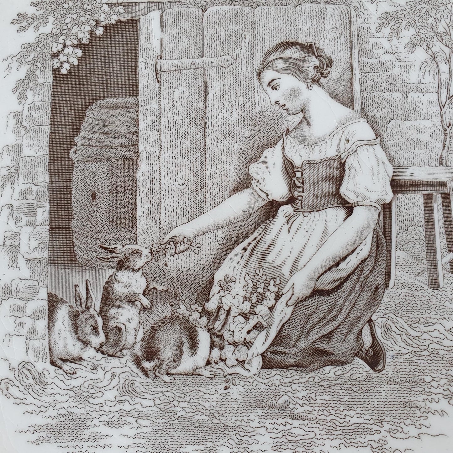 Minton tile    Pastoral serie  date from c. 1880