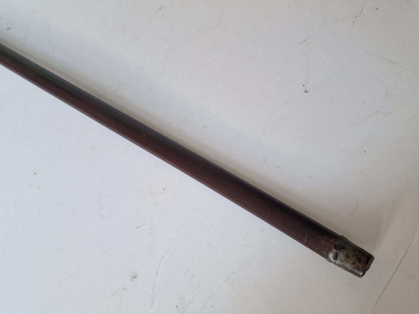antique walking stick with deer bone , european collection, gentlemen's flannel stick