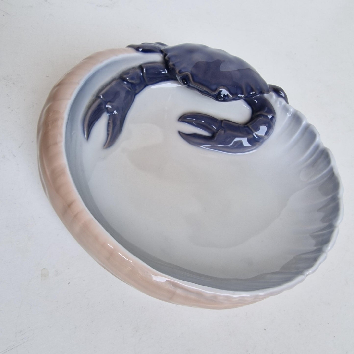 Bing Grondahl Danish Porcelain Crab Bowl, Royal Copenhagen Antique