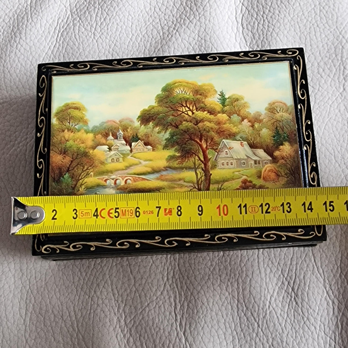 Vintage Russian Lacquer Box, Hand-Painted Fairytale Scene