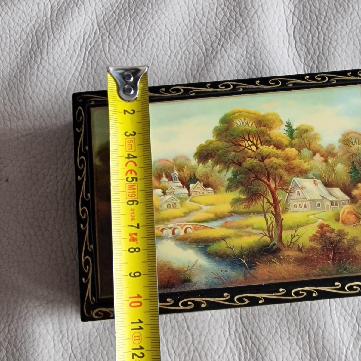 Vintage Russian Lacquer Box, Hand-Painted Fairytale Scene