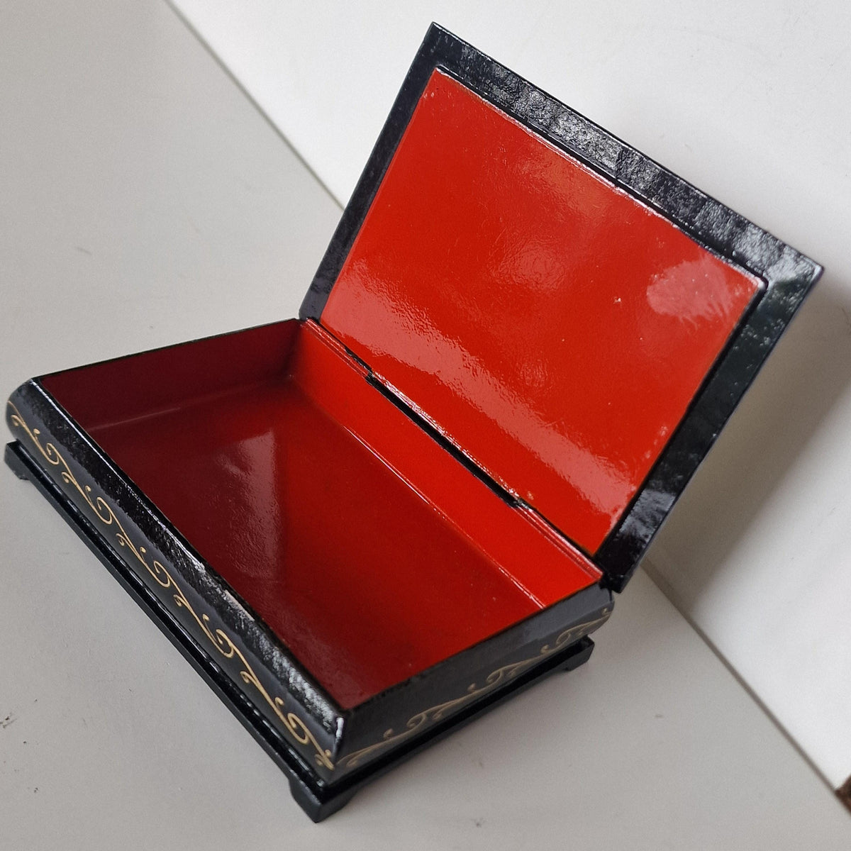 Vintage Russian Lacquer Box, Hand-Painted Fairytale Scene