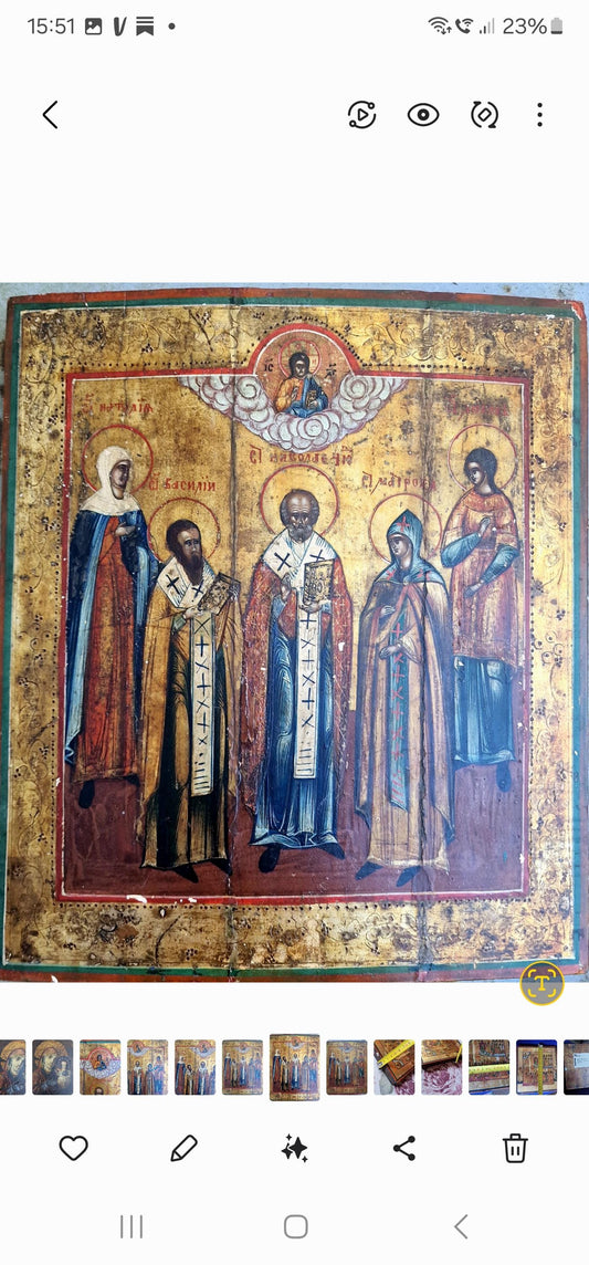 Exquisite 19th‑Century Russian Orthodox Register Icon, Presenting a finely preserved post‑Byzantine icon,