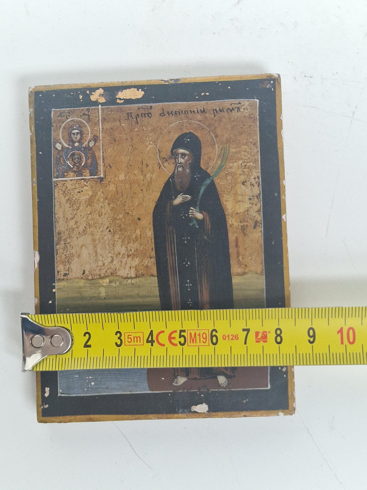icon 19th‑Century Russian Orthodox Icon of Venerable Daniel the Roman, 1820-1850, tempera ikoon