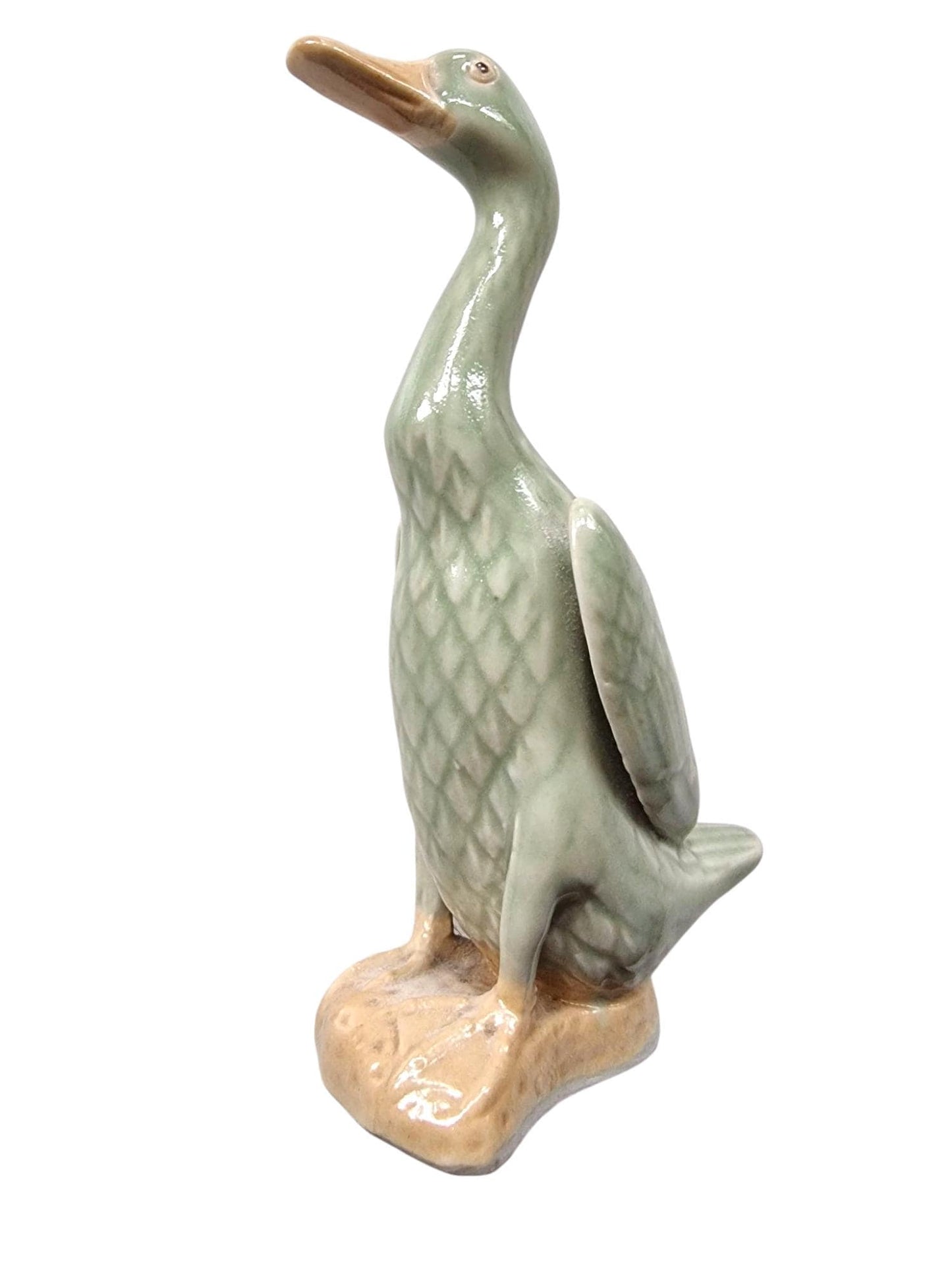 celadon duck Large  chinese marked vintage collectable figurine