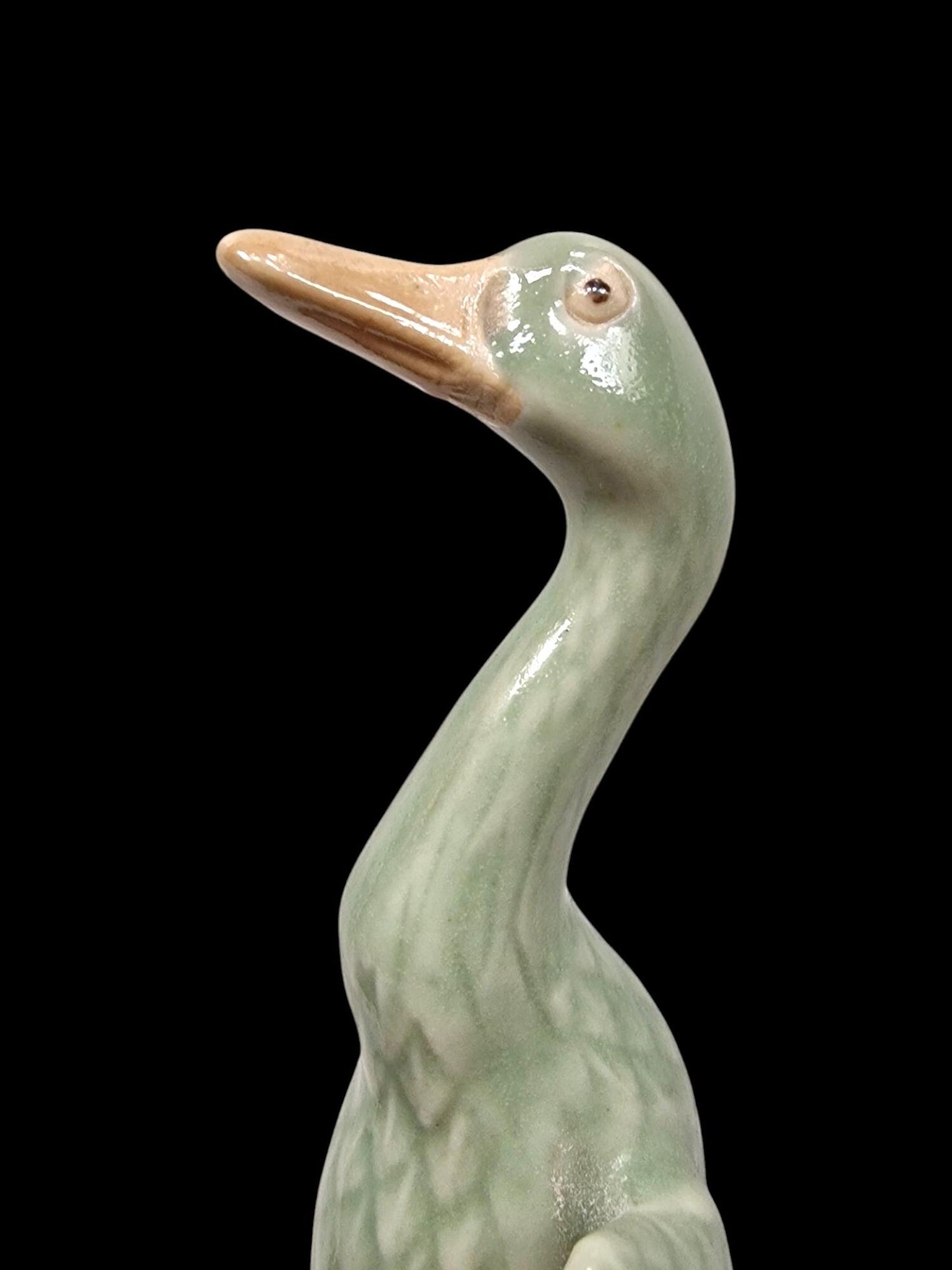 celadon duck Large  chinese marked vintage collectable figurine