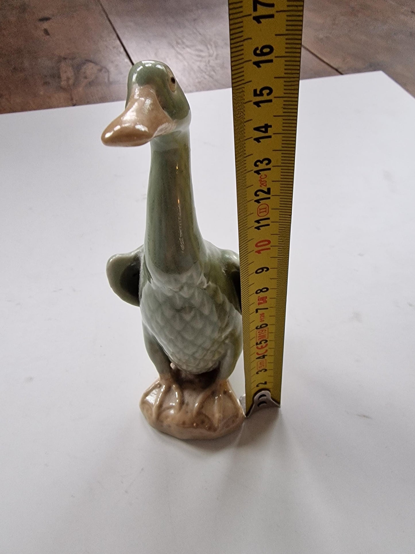 celadon duck Large  chinese marked vintage collectable figurine