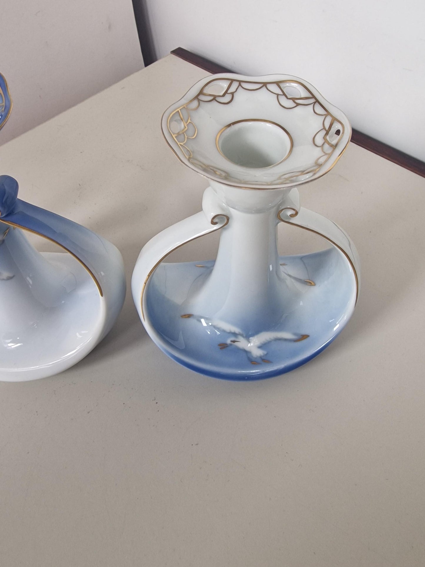 Bing & Grondahl Seagull Candlestick Holders, Danish Design Set b g royal copenhagen mage