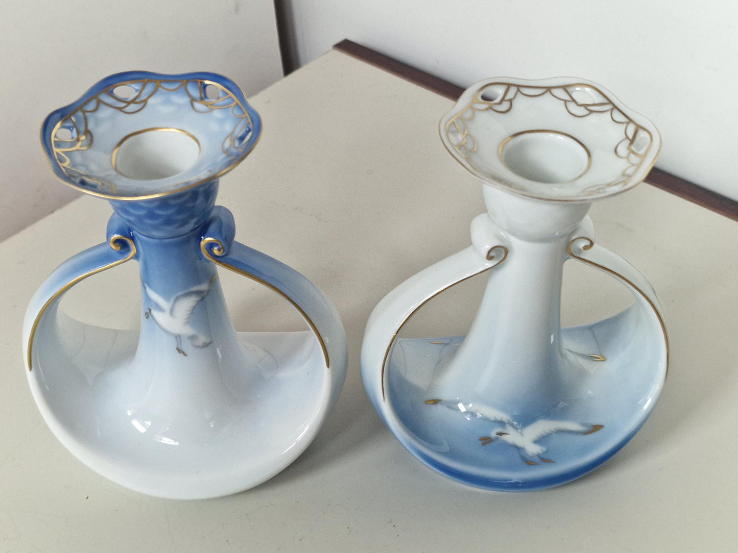 Bing & Grondahl Seagull Candlestick Holders, Danish Design Set b g royal copenhagen mage
