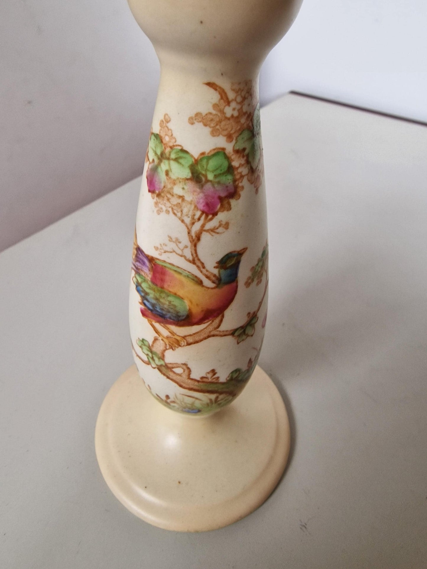 Crown Ducal 'Bird of Paradise' Vase, Vibrant Colors