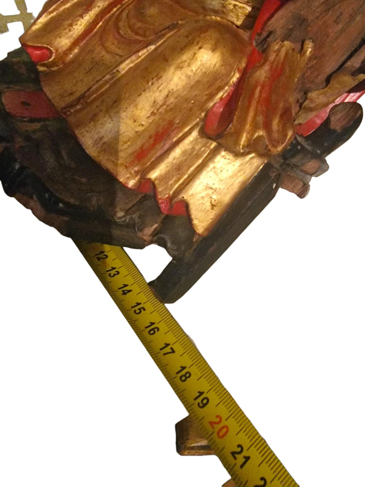 Rare 18th-Century Chinese Altar Statue of Caishen – Gilded & Polychrome Wood – Qing Dynasty, Quanzhou (Fujian)
