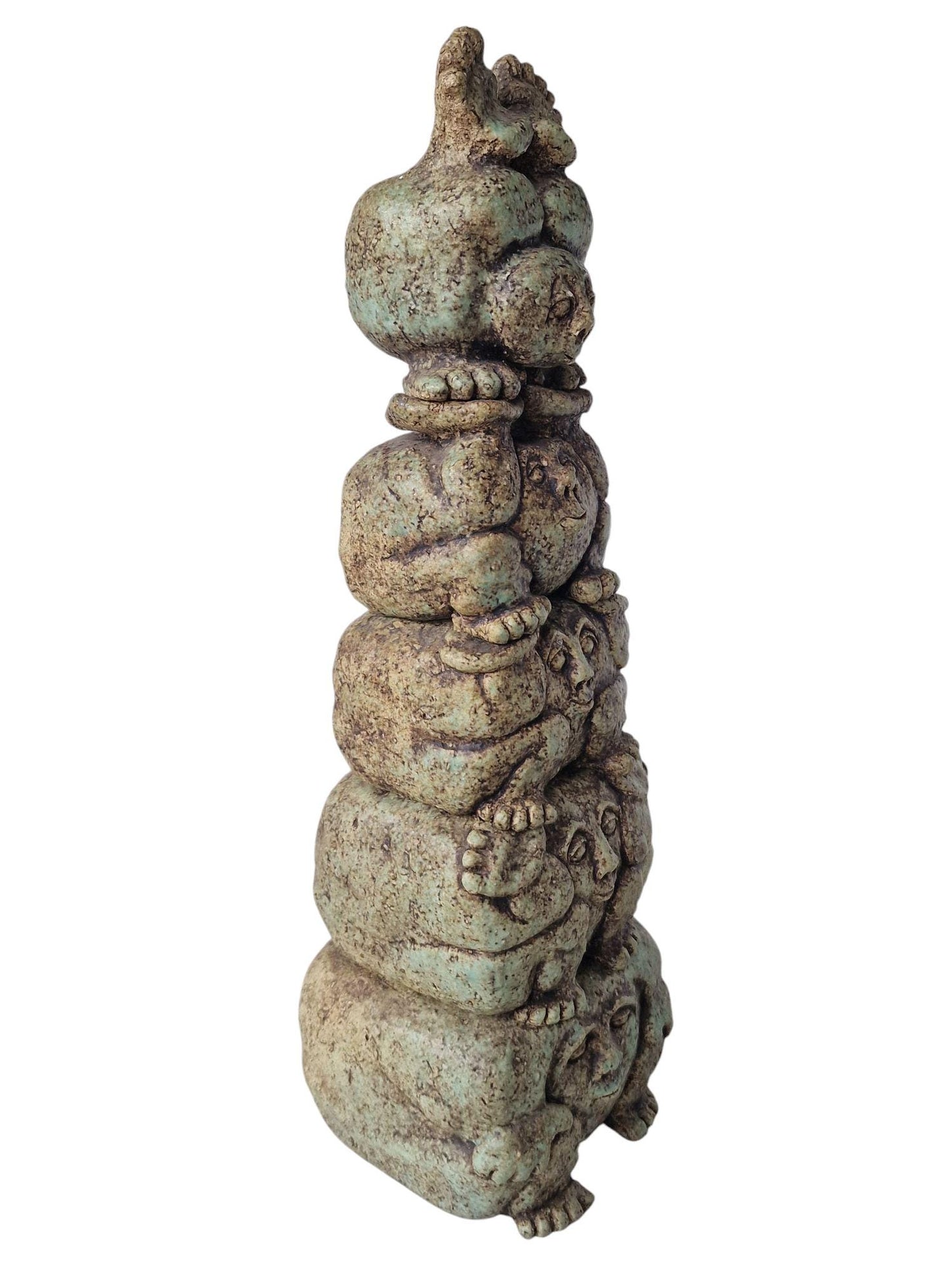 Ceramic Obelisk Sculpture – Theo van de Vathorst, Dutch Art