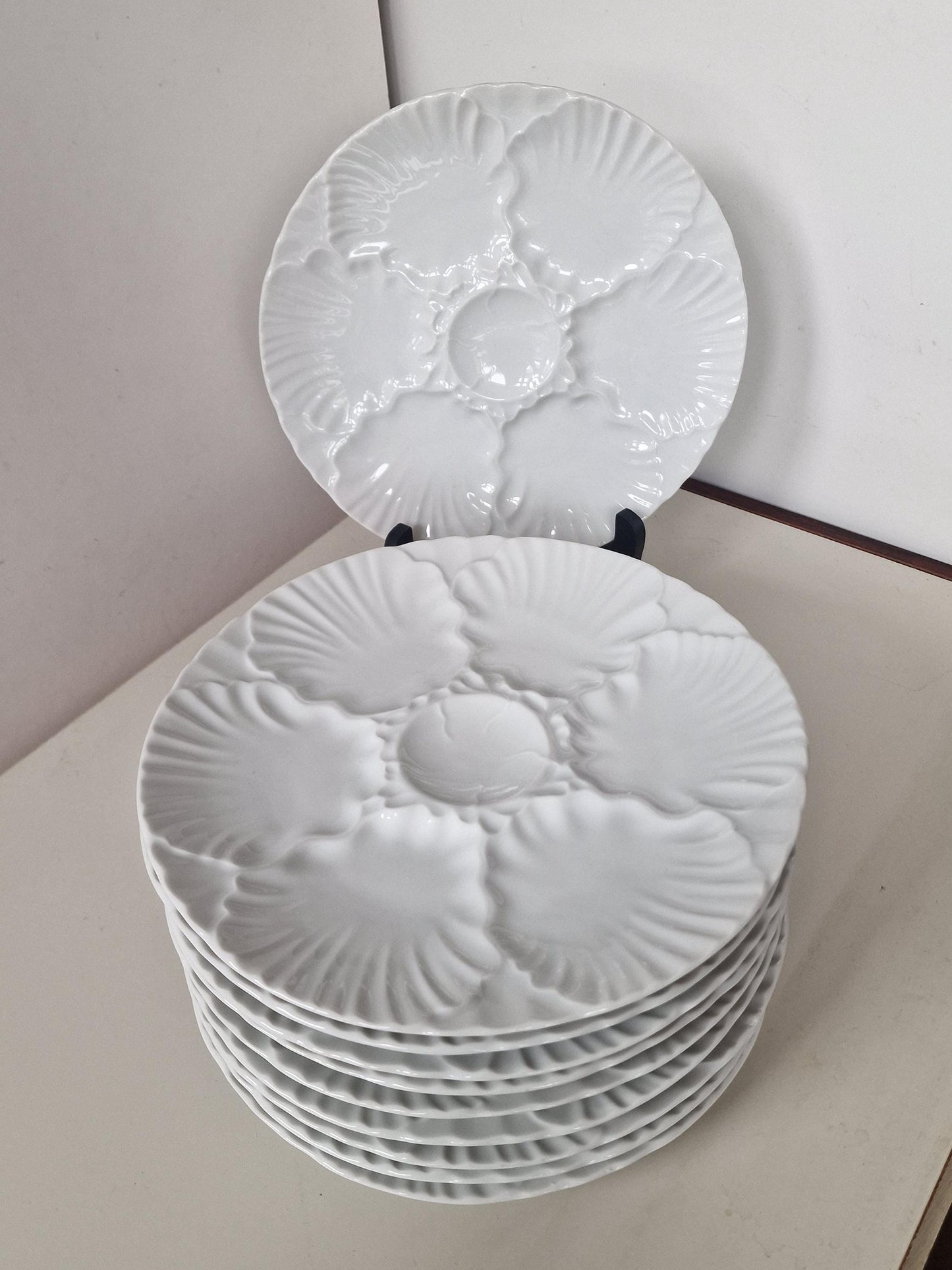Bayreuth Bavaria Porcelain Oyster Plates – Set of 10