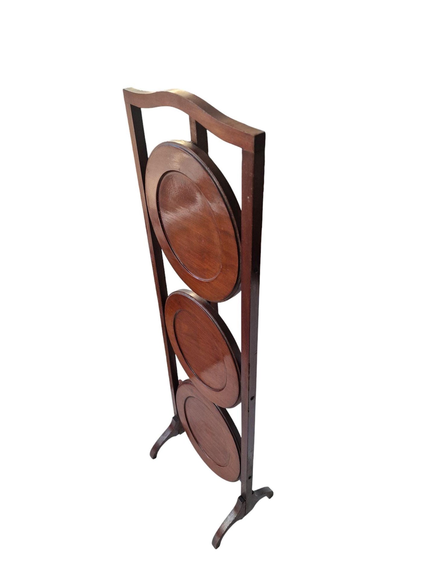 Mahogany Cake Stand, 19th Century British High Tea Server